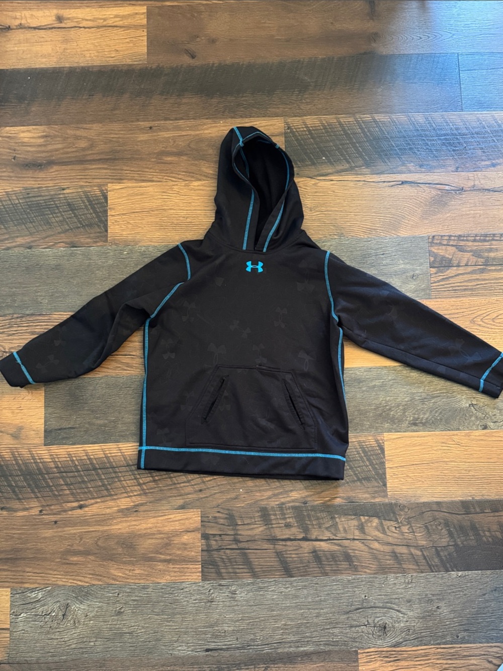 Under Armour Black Hoodie with Teal Accent